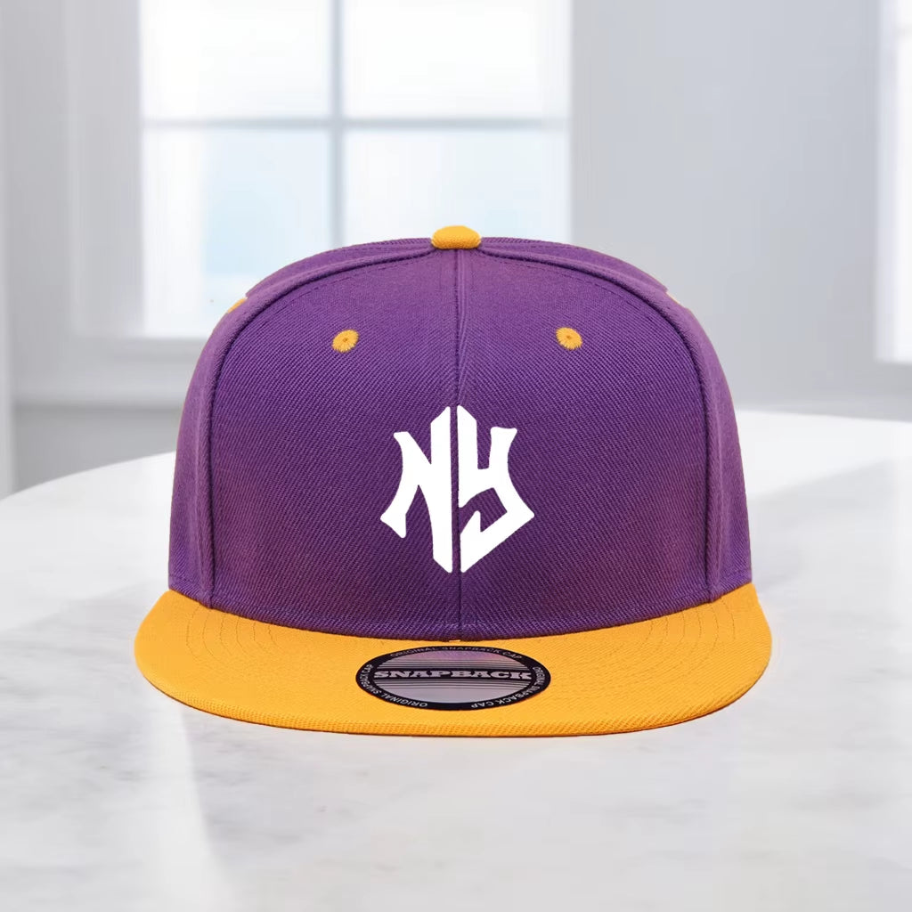 1PC Unisex Adjustable Snapback Baseball Cap, Flat-Brim and Color-Blocked Hip-Hop Cap, Suitable for Both Men and Women