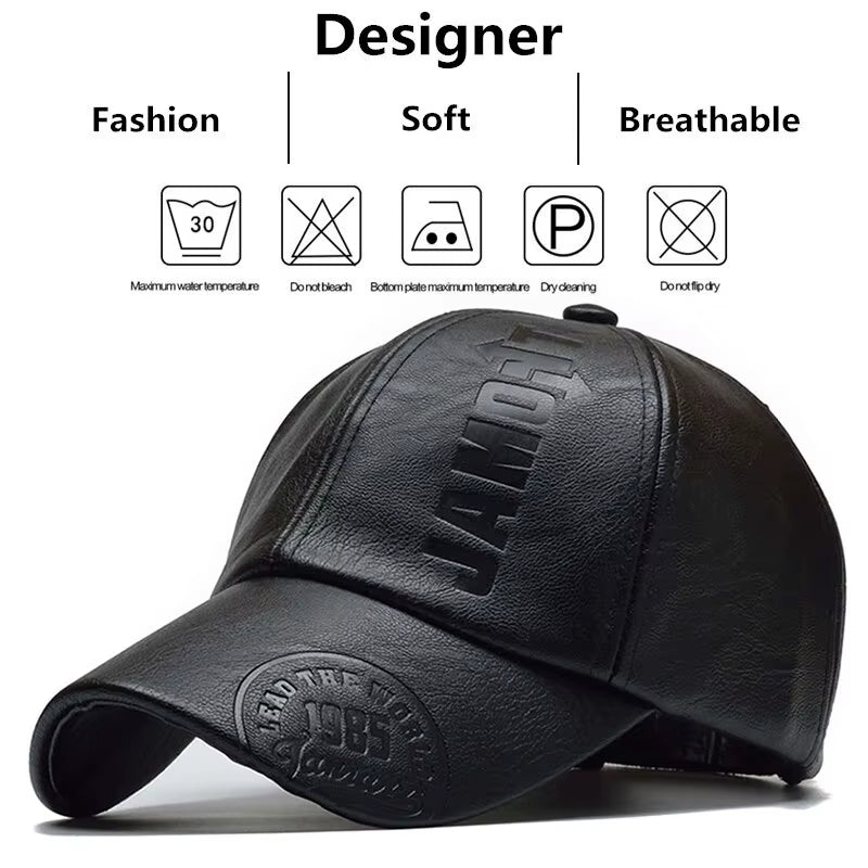 Leather Baseball Cap